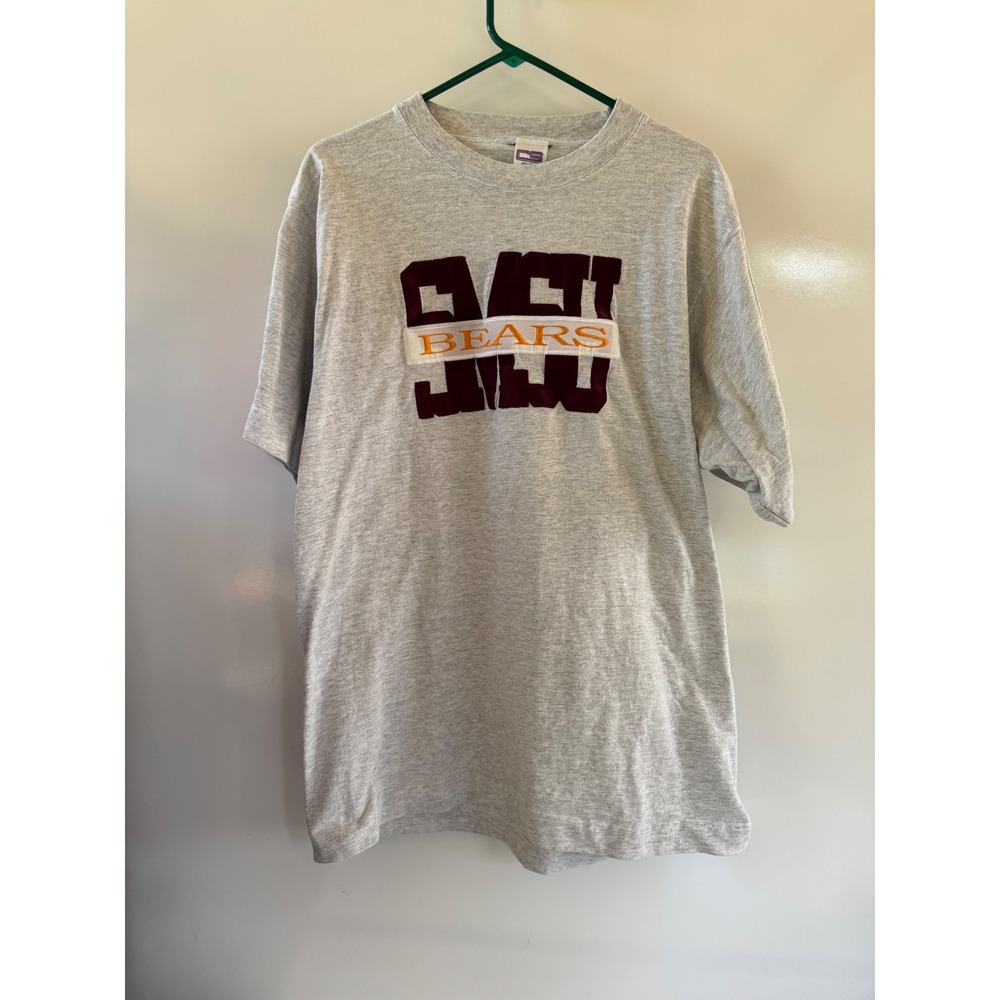 Vintage Crable Sportswear Bears T-Shirt Gray Large 90s Cotton Single Stitch